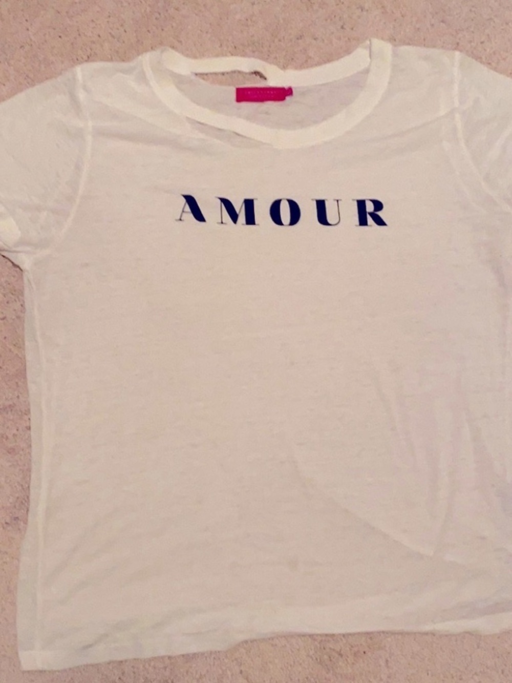 n:Philanthropy Size Large L White Tee AMOUR lot6525